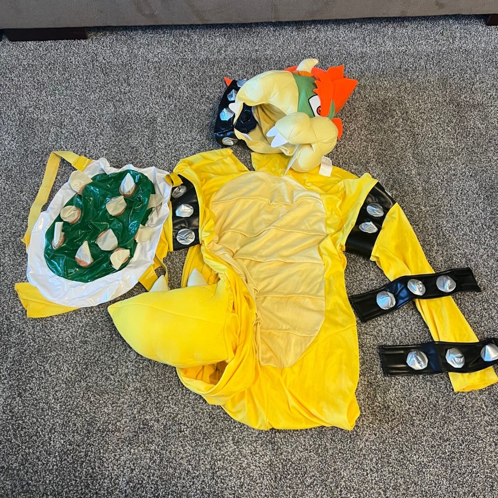 Nintendo Mens Bowser Super Mario Costume Cosplay Inflatable Shell XL